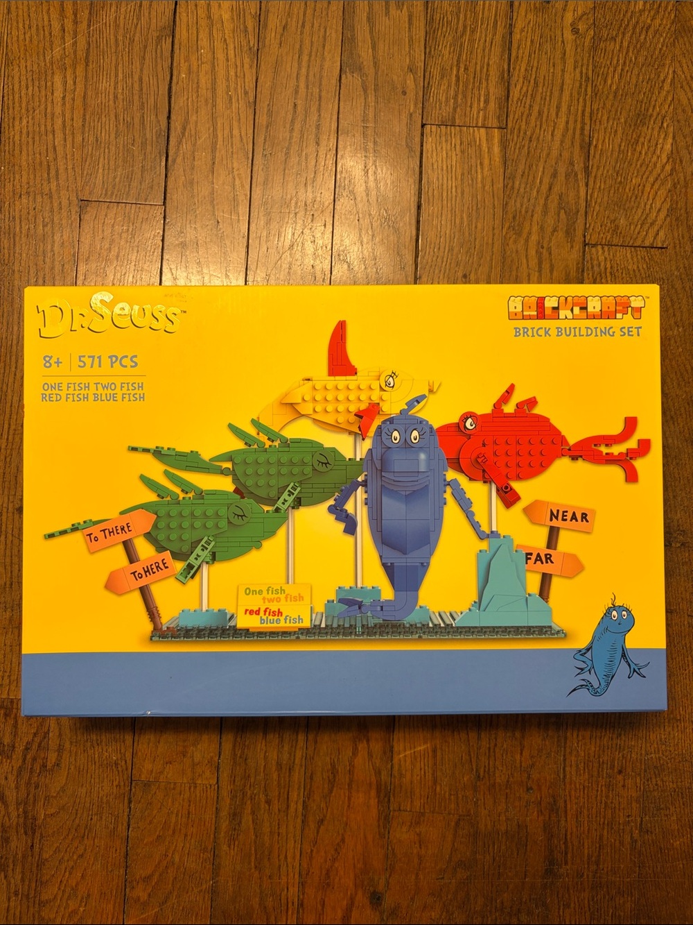 Brickcraft Dr. Seuss Brick Building Set one fish, two fish, red fish, blue fish